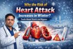 Winter heart attack risk stent bypass heart health illustration