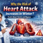 Winter heart attack risk stent bypass heart health illustration